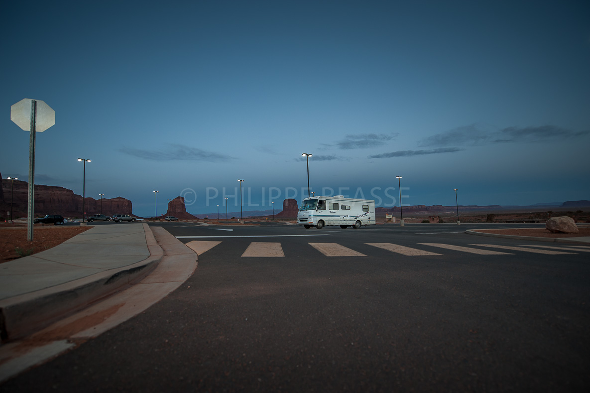 Van in Monument Valley